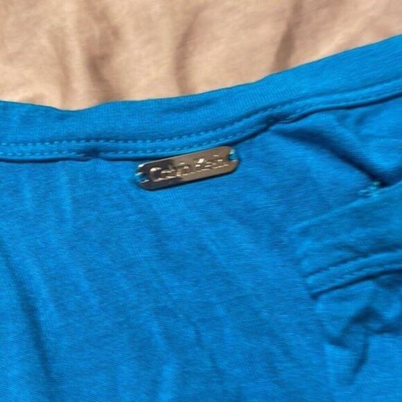 Calvin Klein Asymmetrical coverup turquoise M - Picture 6 of 6